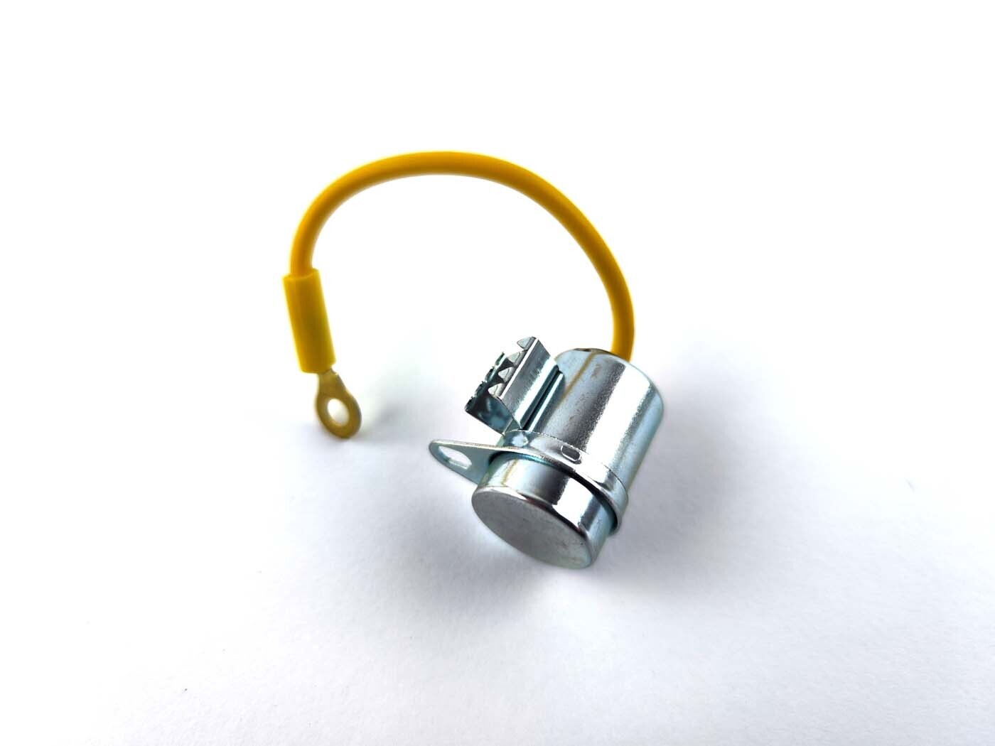 Diverse / Import Kovový kondenzátor se žlutým kabelem pro Piaggio, Vespa, Ciao, Si, Citta, Bravo