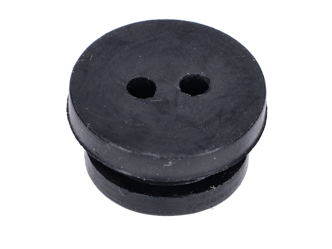 NTS Parts Gumová průchodka se 2 otvory 9 mm černá pro Sachs 50, 504, 505, Hercules, Miele, DKW, Rixe, KTM moped, moped