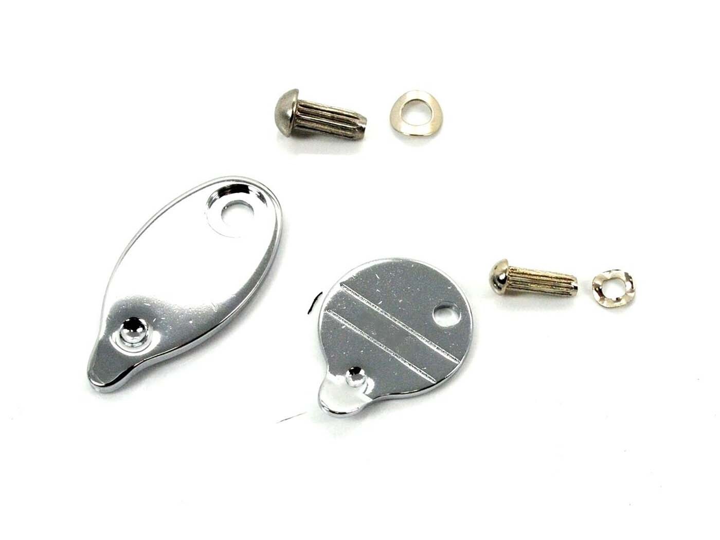 Diverse / Import Sada krytu zámku řízení, ovál/kulatý, kovový pro Hercules, Zündapp, Kreidler, Puch, Vespa