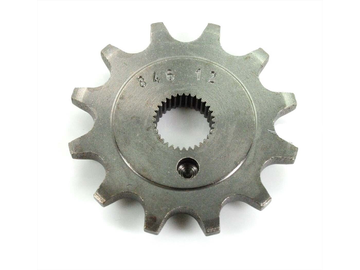 Pastorek Esjot ocelový 12 zubů 12 mm pro Zündapp ZD 20 Type 446, 25 50 ZS 460, ZX ZL Hai Enduro 448