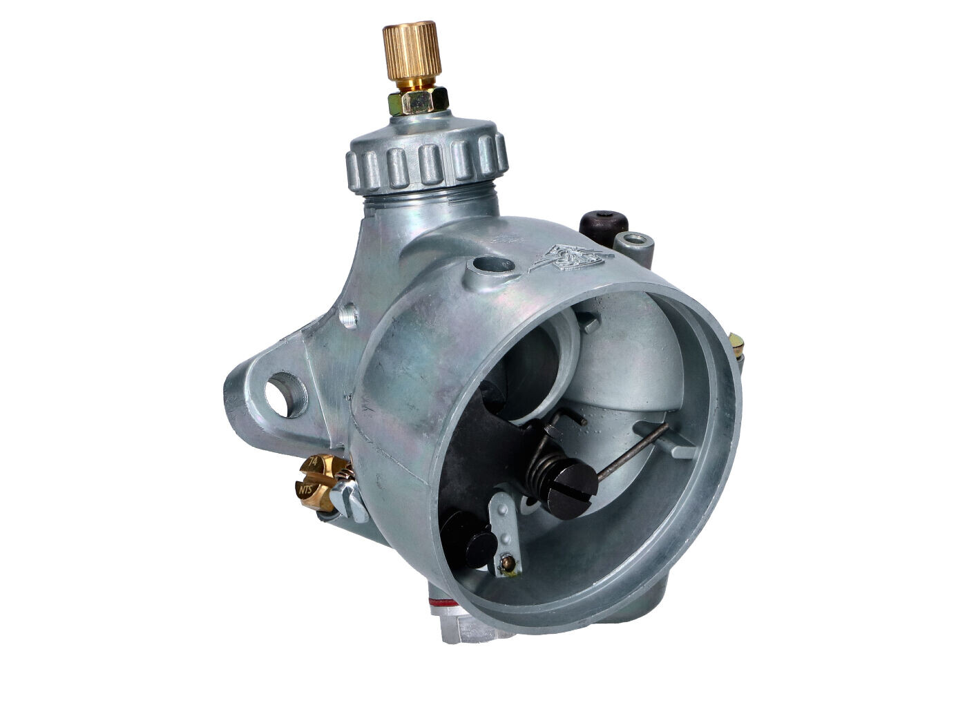 NTS Parts Karburátor 15 mm, kompletní s těsněním sání, spojovací šroub pro Puch MV, MS, DS