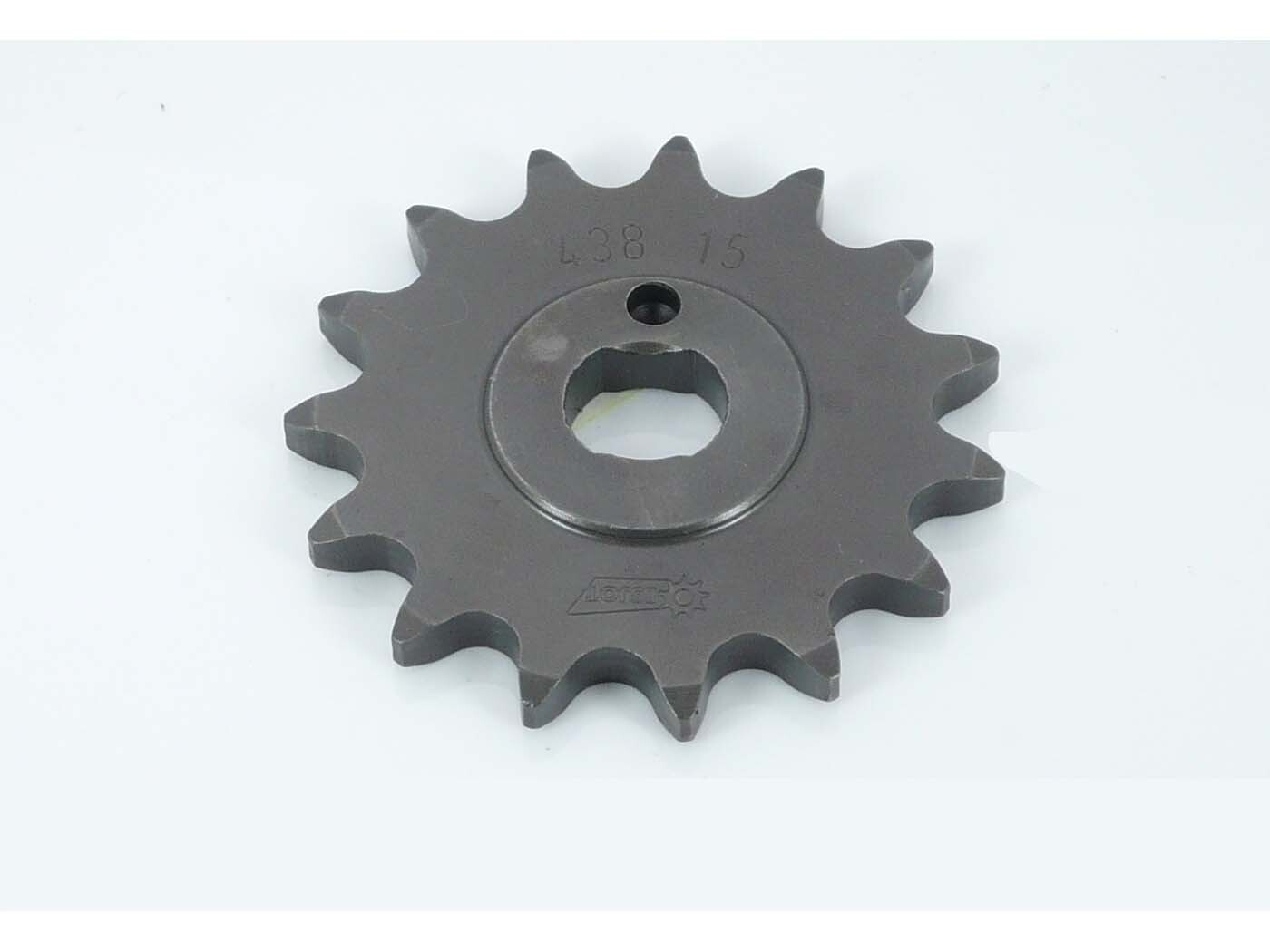 Pastorek Esjot ocelový 15 zubů 15x12 mm pro Kreidler, Florett K 53/1M, Super 54/2 A, B, C, 4 rychlosti Mokcik KKR, 5 RS, GT, TS