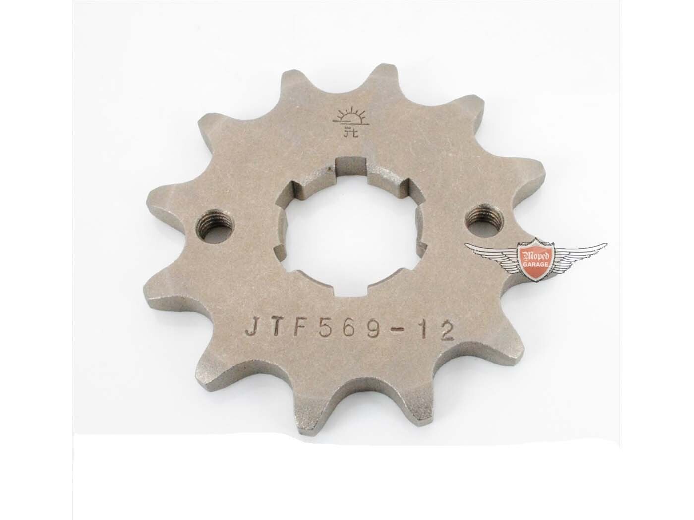 Diverse / Import Ocelový pastorek 12 zubů pro Kawasaki KL 250 A, KLX R/E, 300 R, KX E/F/G/H/J/K, 500 C/D/E, Z 200 C, G LTD, Yamaha DT 400 MX, RD 350 YPVS, XV Virago, YZ