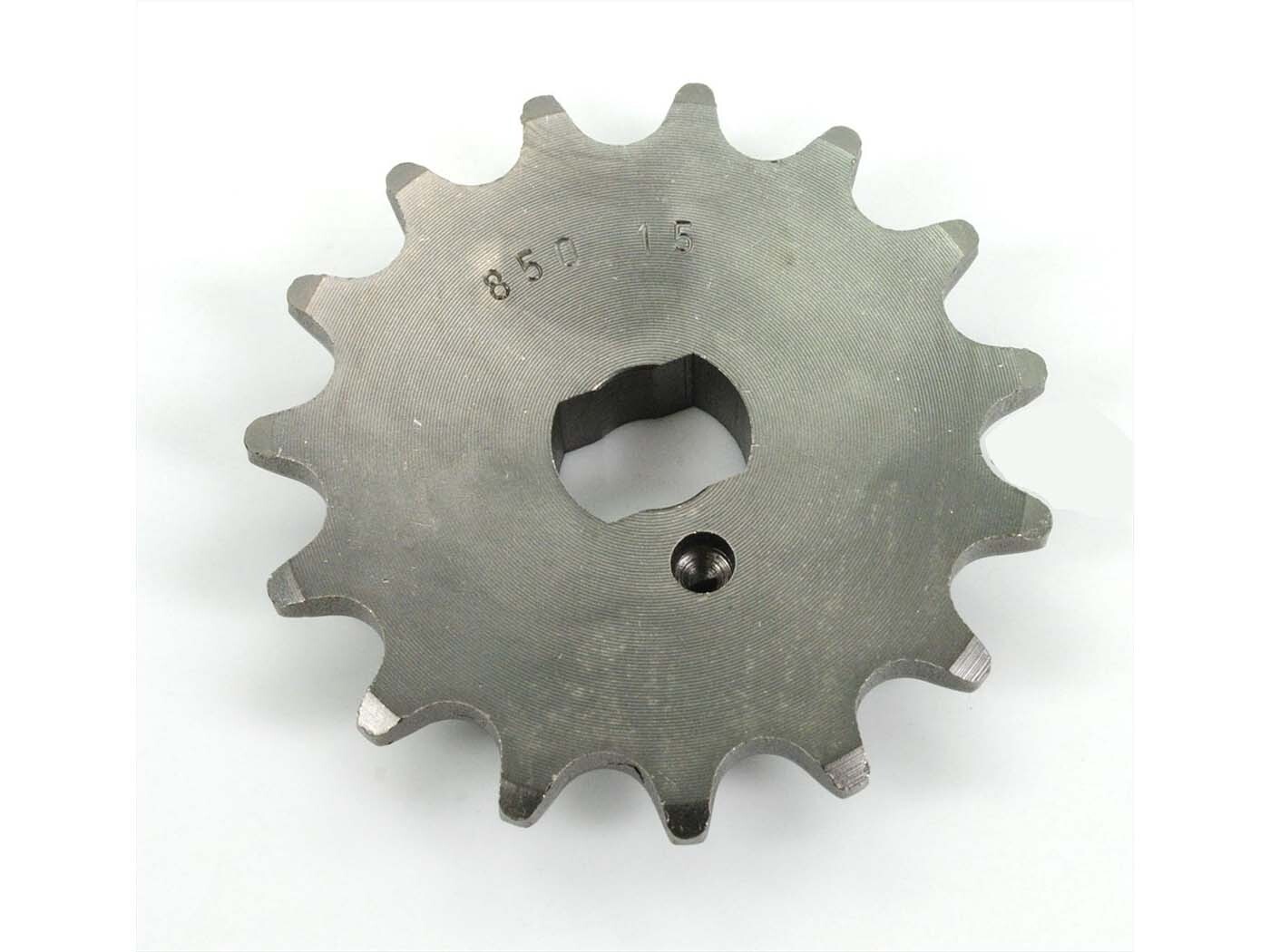 Ocelový pastorek Esjot 15 zubů 16x11 mm pro Zündapp, CS 25 Typ 448-140, 448-141, Hai 448-150, CX 448-151, C 50 Sport 529, R Scooter 561, ZL Moped Mokick