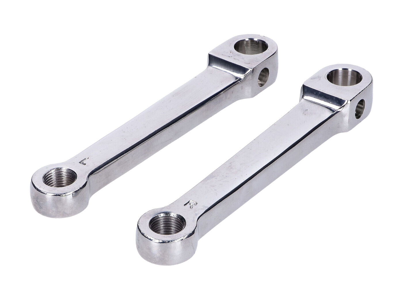 NTS Parts Rovná pedálová klika 135 mm chrom sada (2 kusy) pro Kreidler, Flory, MF, moped, moped