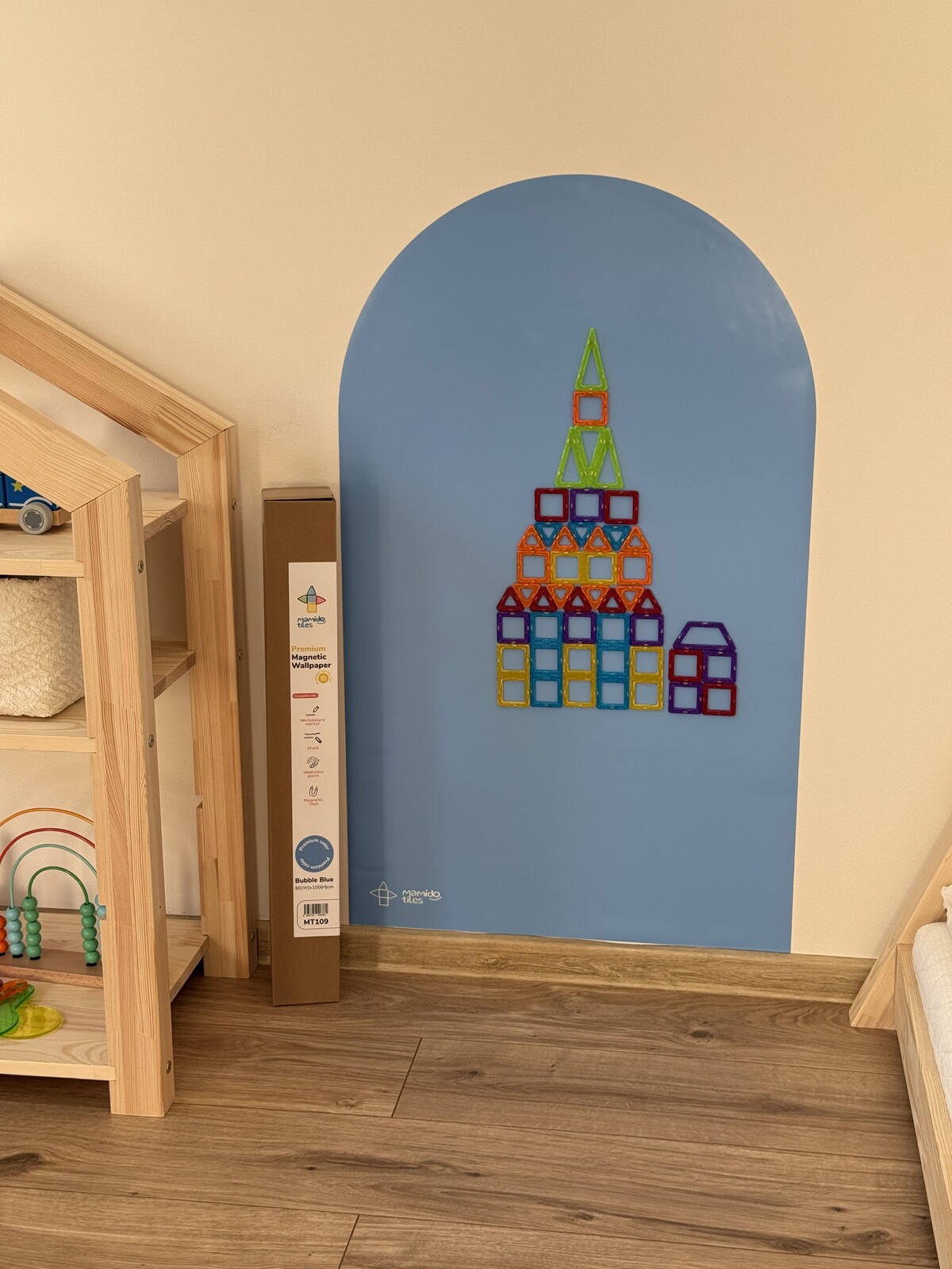 Mamido Tiles Magnetická tapeta na zeď Premium Bubble Blue MT109