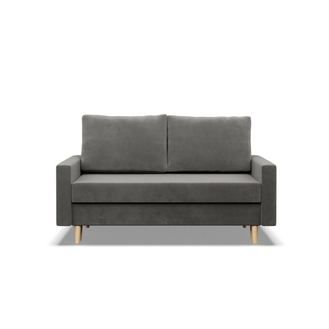 Dvoumístná pohovka BLANK Elegant rozkládací, světle šedá