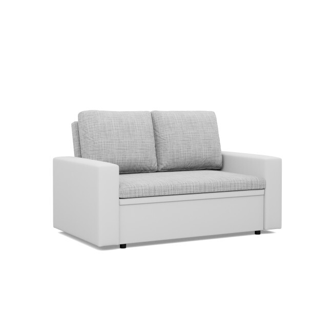 Dvoumístná pohovka LUNA rozkládací, šedá / bílá