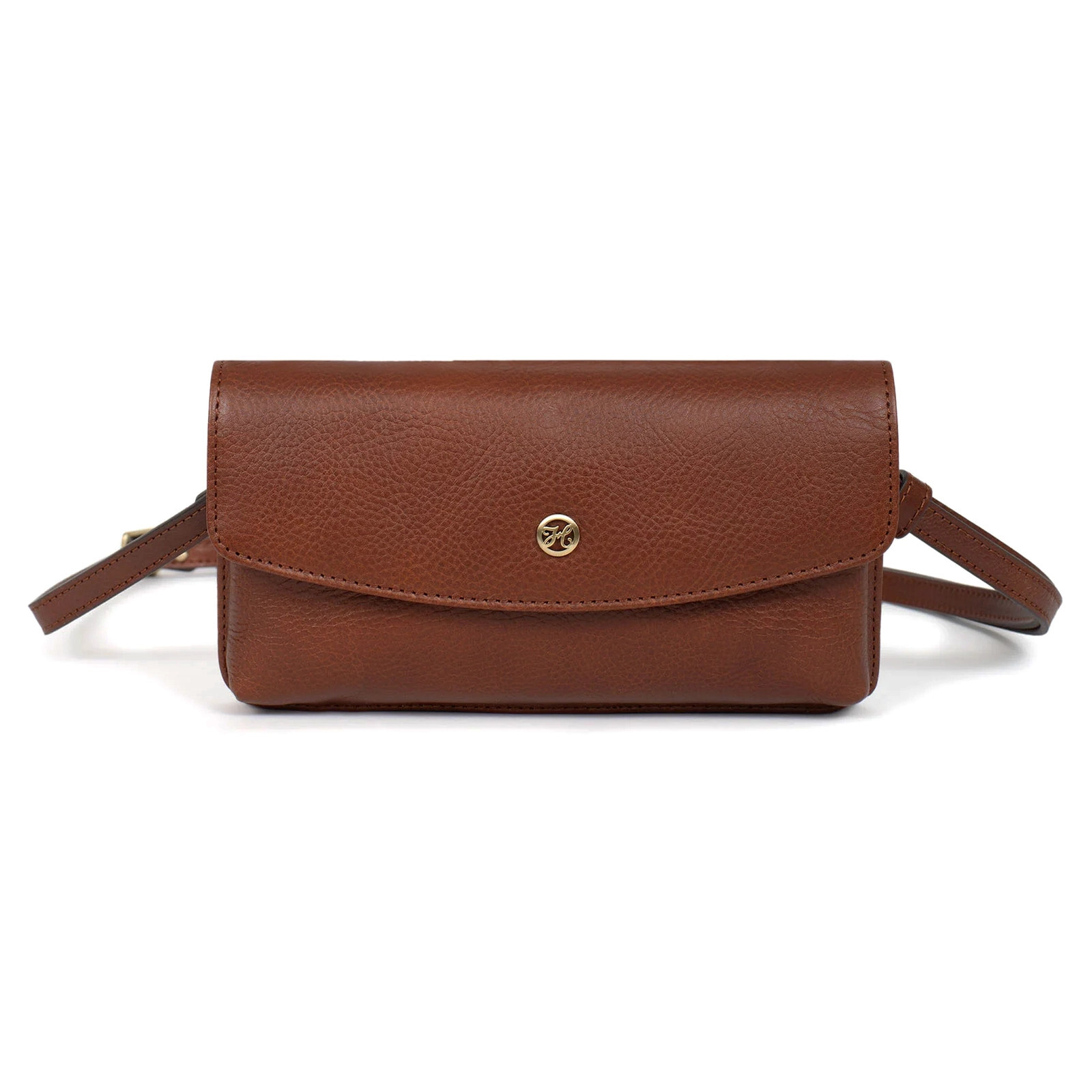 Dámská kožená kabelka na mobil a doklady Hexagona Anee - hnědá