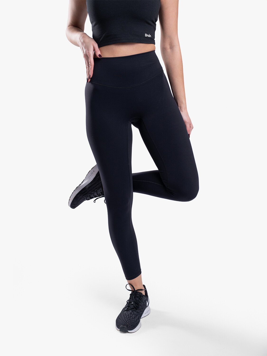 BrainMax Brain dámské legíny z organické bavlny, černé Velikost: XL