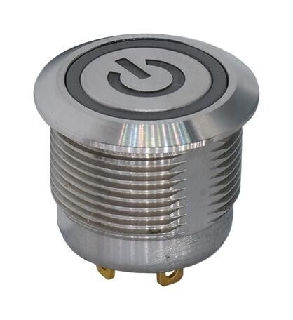 C&k Components Atps19Sl5612M2Sa04G Anti Vandal Sw, Spst, 2A/36Vdc/panel/grn