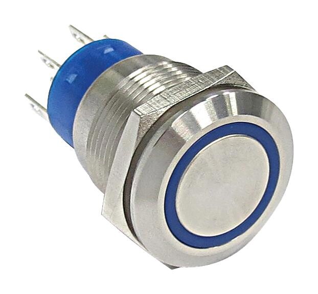 C&k Components Atp19Sl3712B0Sa03Q Anti Vandal Switch, Spdt, 3A, 28Vdc, Blu