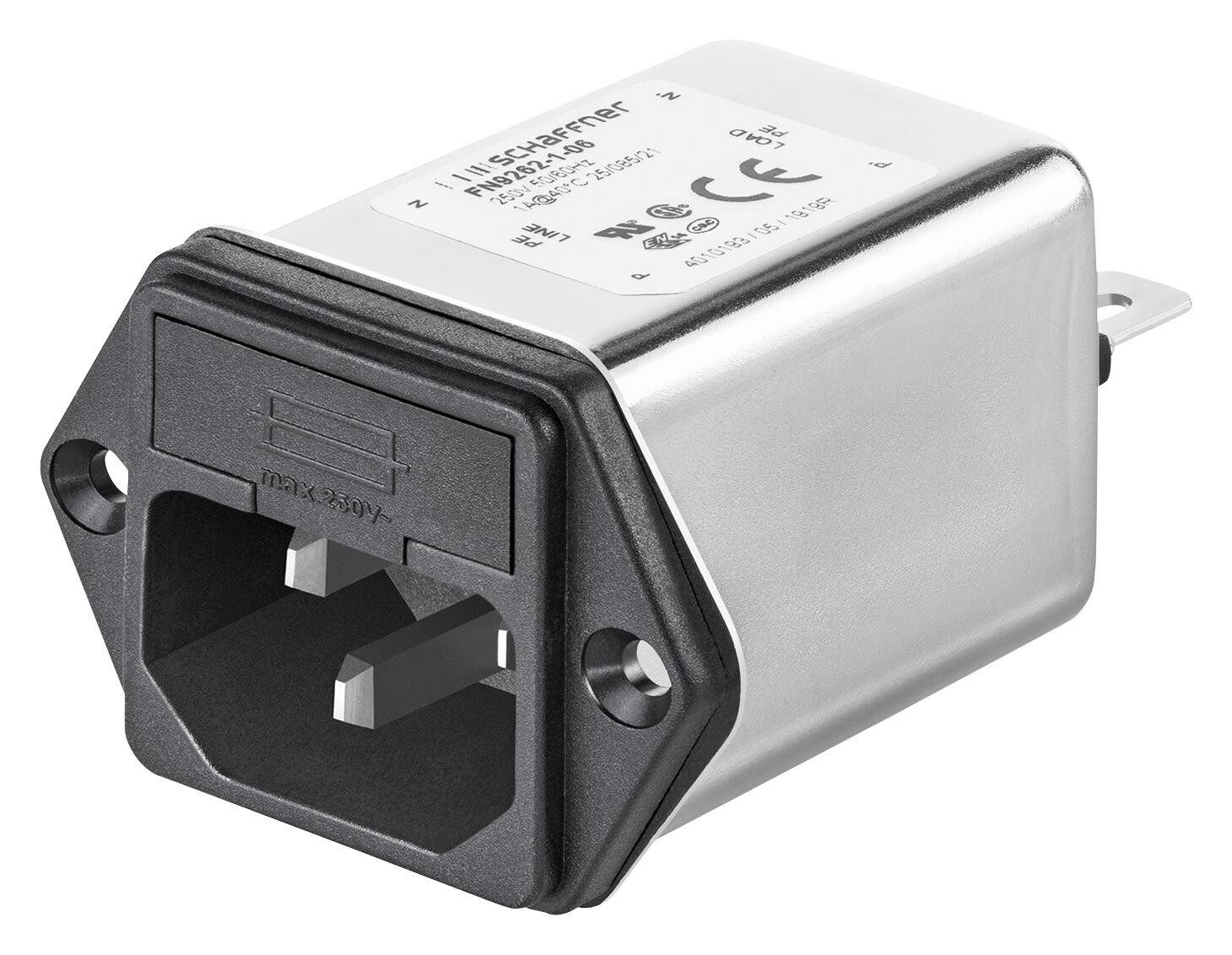 Schaffner - Te Connectivity Fn9262B-4-06 Iec Filter, Medical, 7Mh, 4A, 250Vac