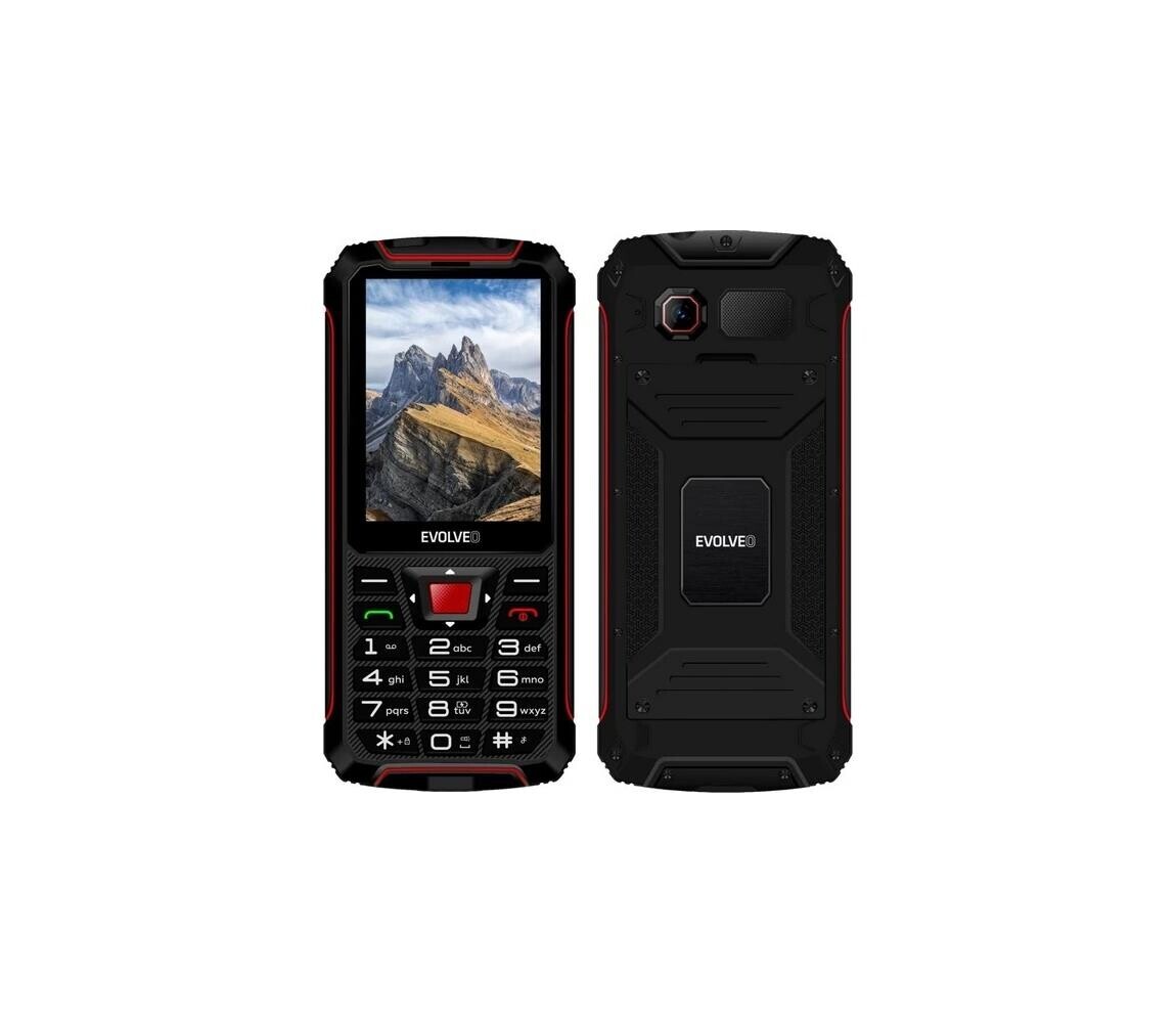 Evolveo - StrongPhone W4, vodotěsný Dual SIM telefon, černo-červený SGP-W4-BR