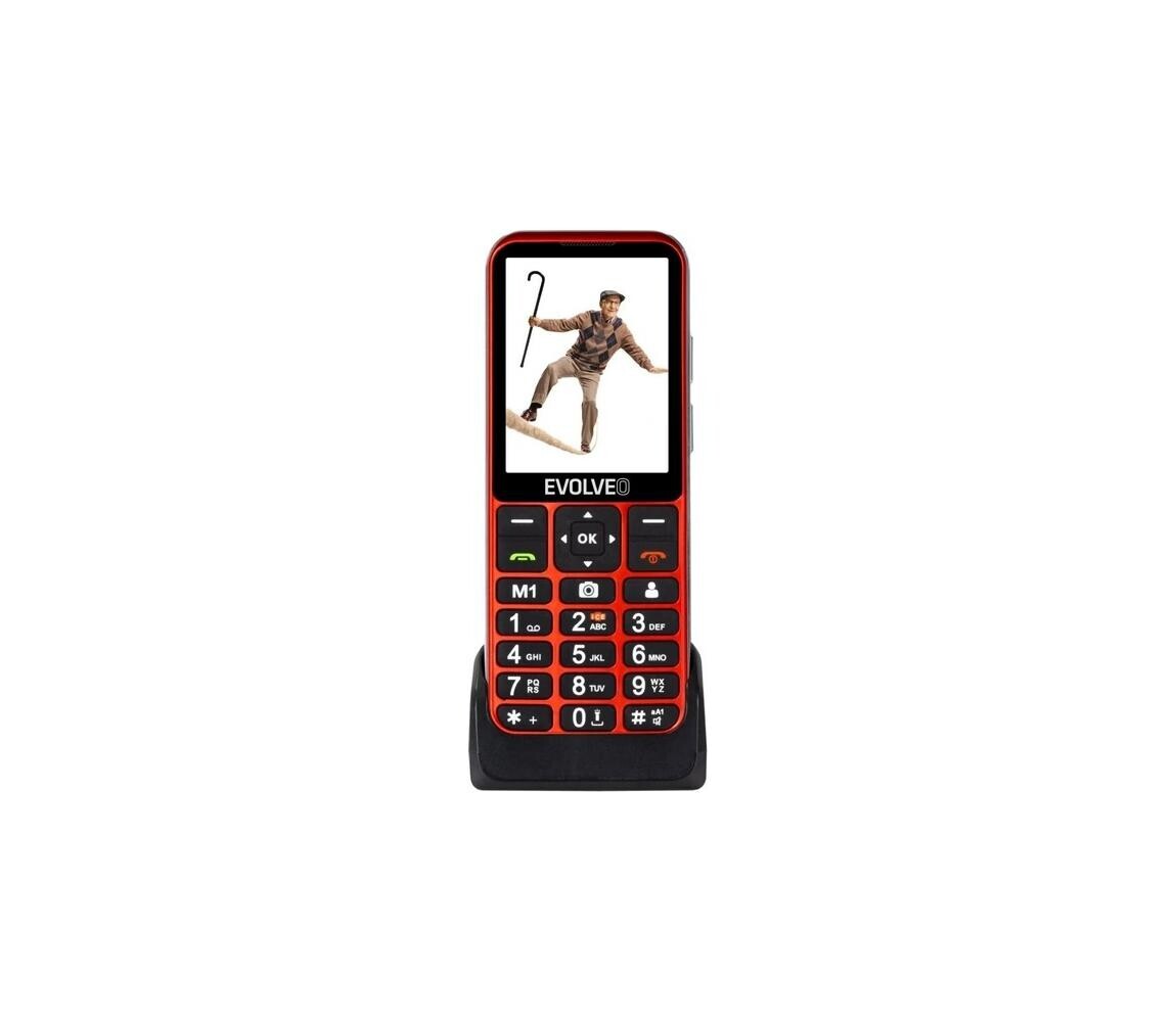 Evolveo - EasyPhone LT, 4G mobilní telefon pro seniory, červený EP-880-LTR