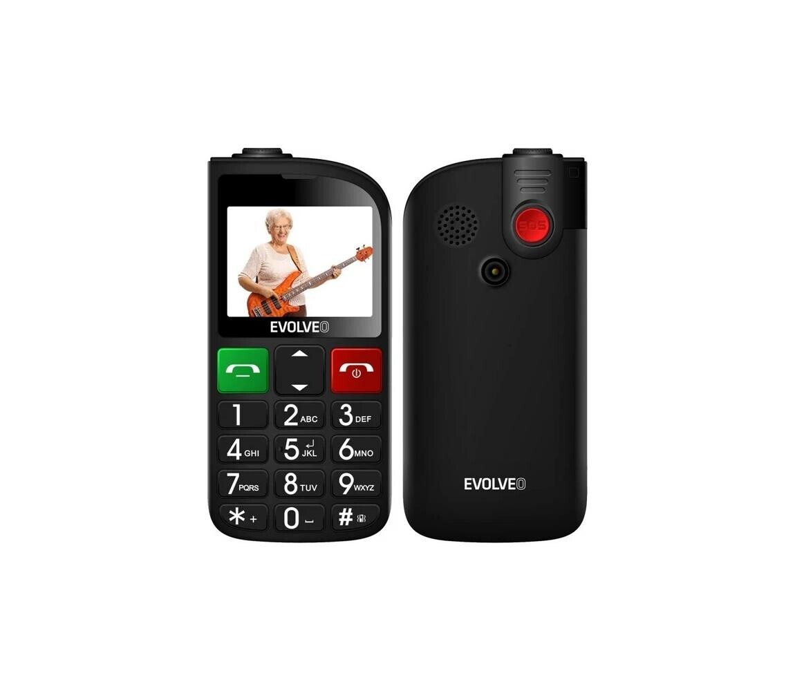 Evolveo - EasyPhone FL, mobilní telefon pro seniory, černý EP-801-FLB