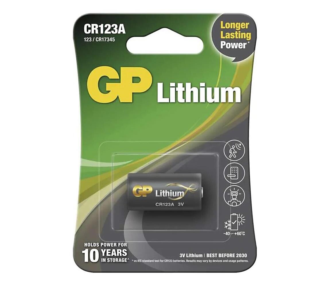 Lithiová baterie CR123A GP LITHIUM 3V/1400 mAh B1501E