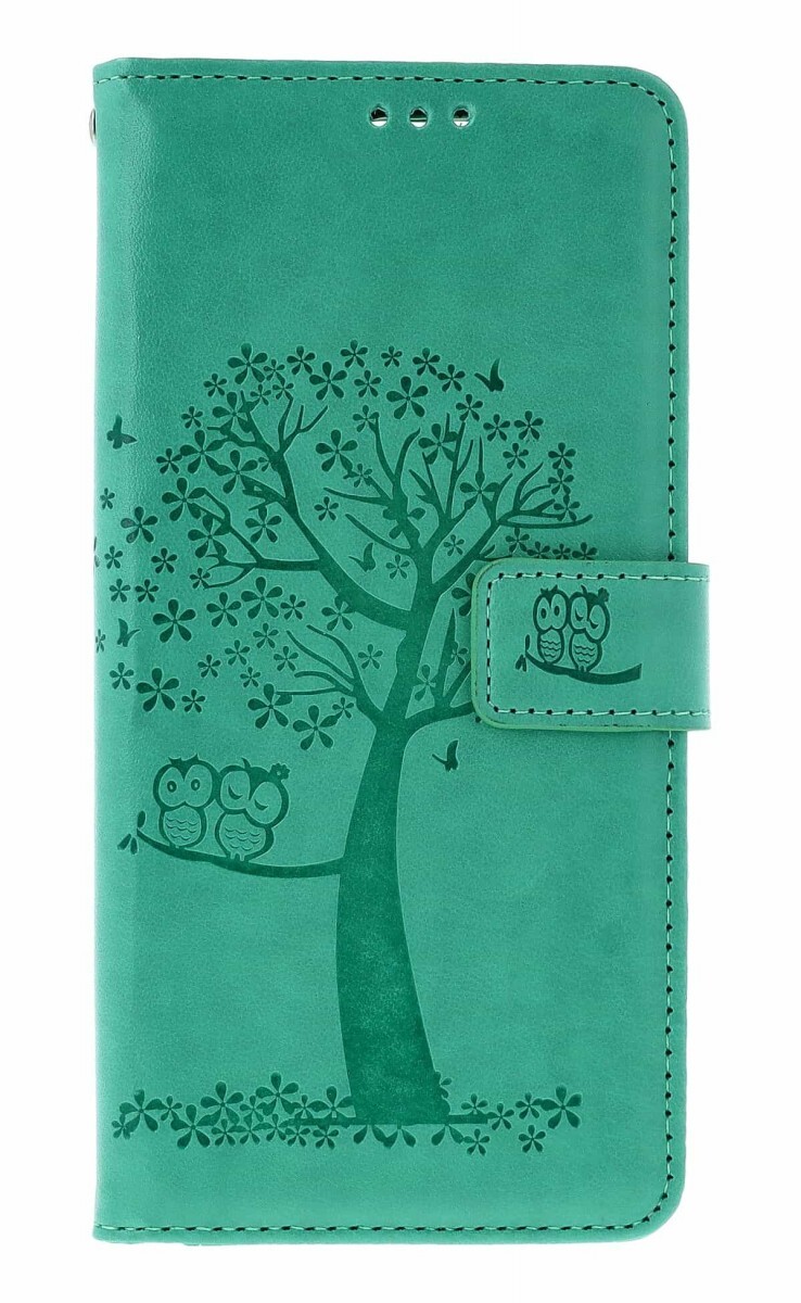 Pouzdro TopQ Xiaomi Redmi 15 knížkové Zelený strom sovičky 168125