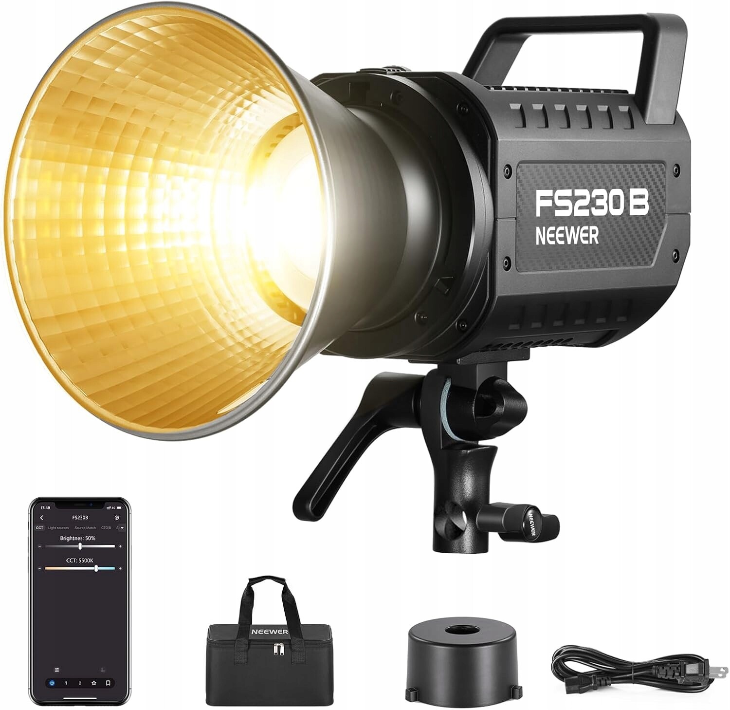 Neewer FS230B Led lampa s nepřetržitým osvětlením 230 W, 4 režimy 2700K–6500K