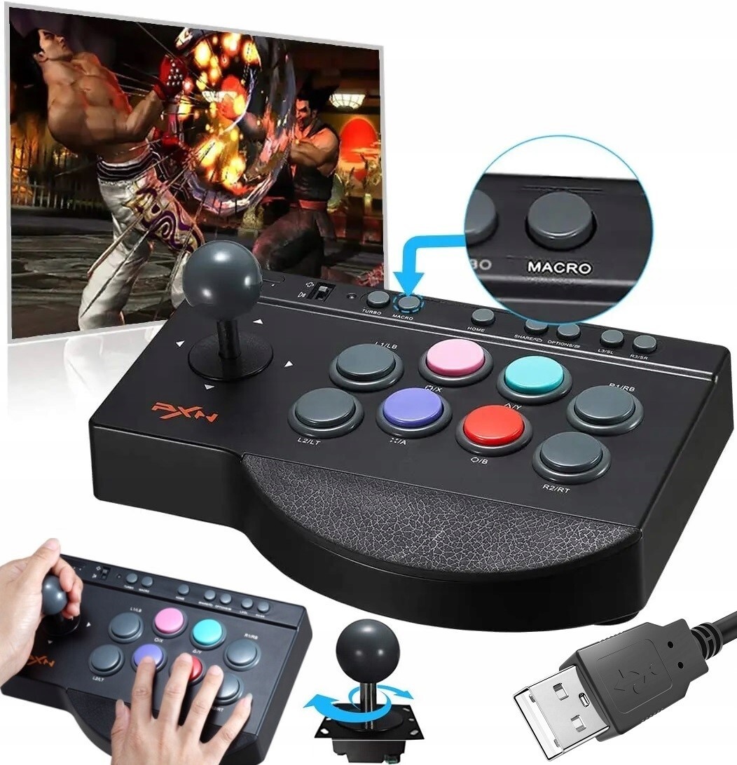 Drátový Arcade Joystick Ovladač Pro Hry PXN-0082 Pc PS3 Playstation