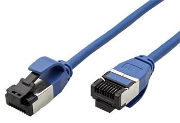 Roline U/FTP patchkabel kat. 8, tenký, LSOH, 0,5m, modrý