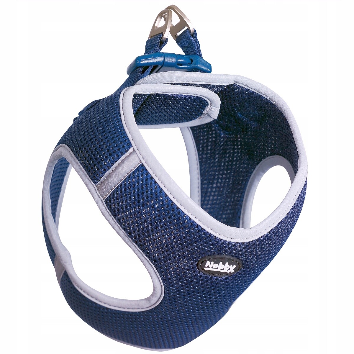 Postroj pro psa Nobby, klec: 20-25 cm, pas: 30-35, Modrý