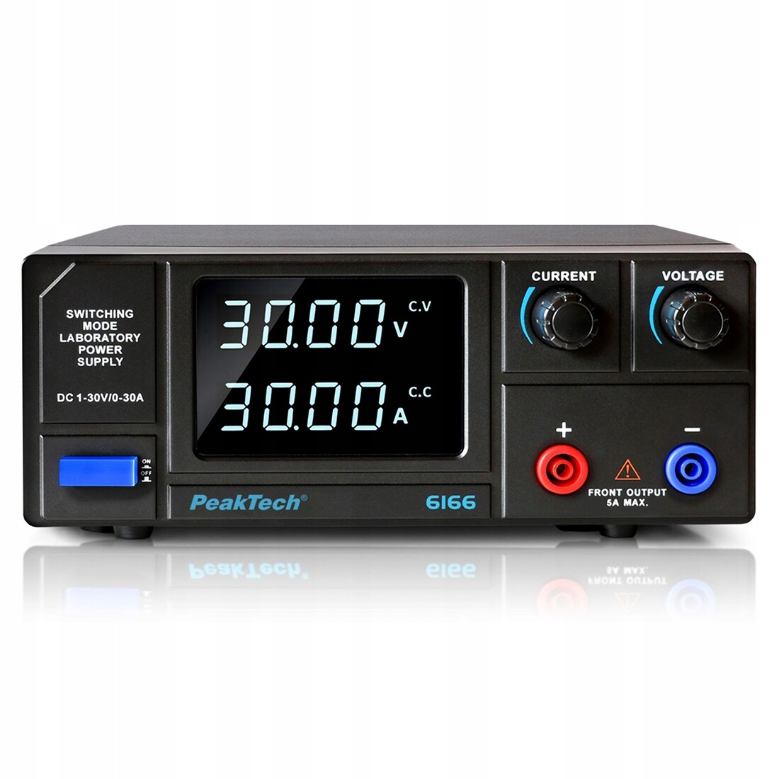 Impulsní laboratorní napájecí zdroj DC 1-30V 30A 230V Led PeakTech P6166