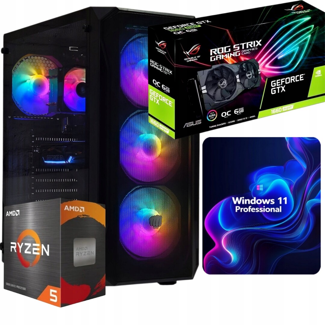 Herní Pc Ryzen 5 3600 Gtx 1660 6GB 16GB 512GB Ssd WiFi WIN11PRO