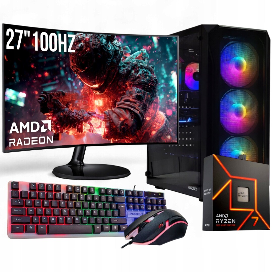 Herní Set Excalibur R7 9800X3D/16GB/RX9060XT/1TB SSD/W11/27