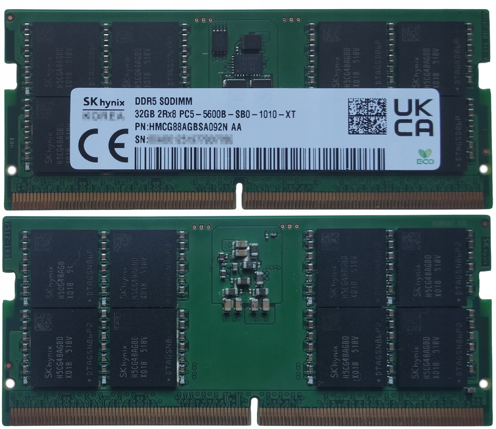 (n) 32GB 1*32GB Hynix DDR5 5600MHz 1,1V HMCG88AGBSA092N