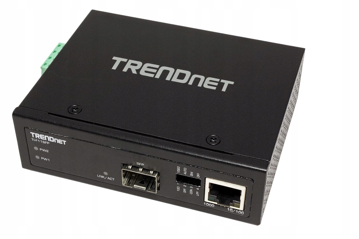 Trendnet Průmyslový média konvertor 1Gb, RJ45 Sfp, (TI-F11SFP)