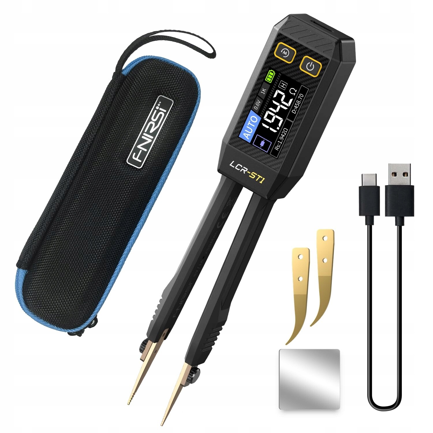 Univerzální pinzetový tester Smd prvků Rms 250 mAh Fnirsi LCR-ST1