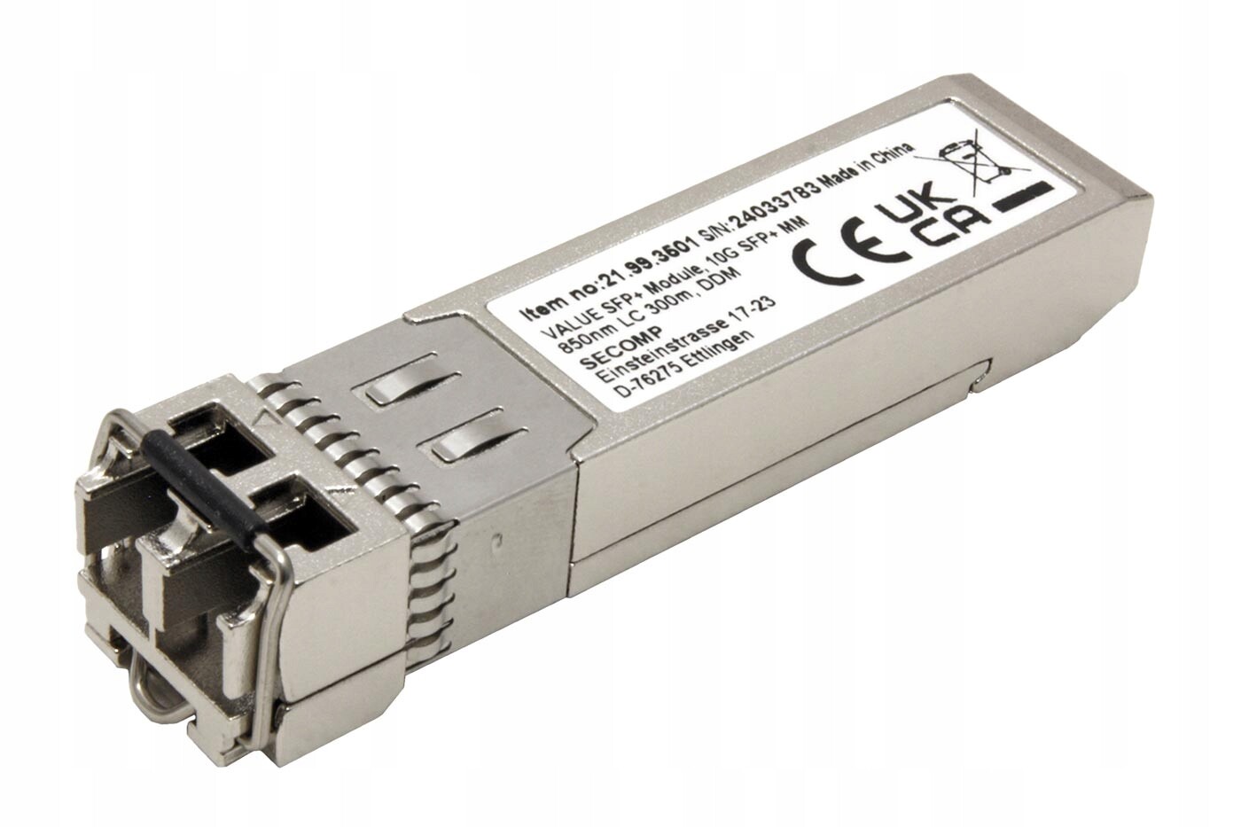 Value Sfp+ modul, 10GBase-SR, 2x LC, multi mode, 850nm, DDM, 300m