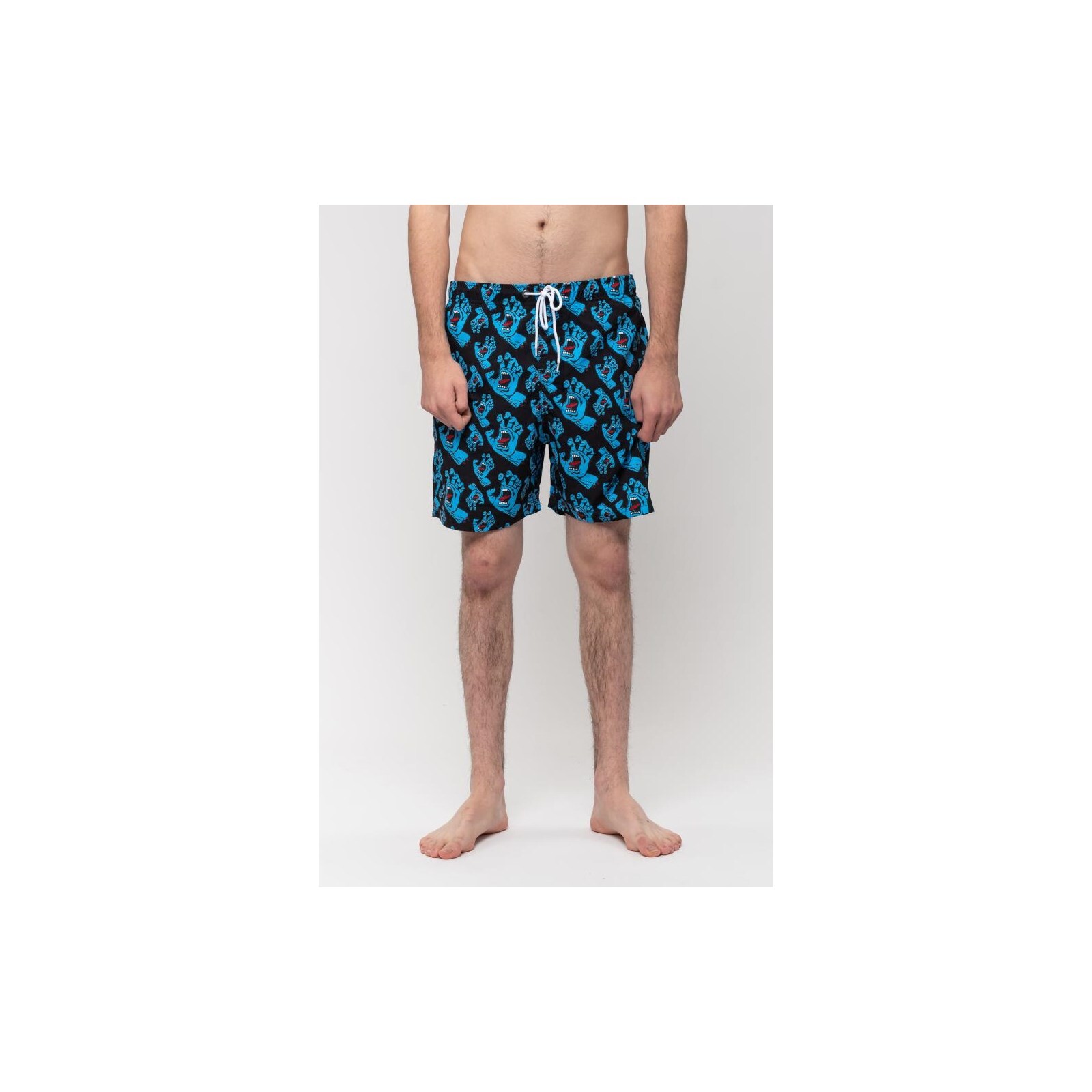 plavky SANTA CRUZ - Hands All Over Swimshort Black (BLACK) velikost: L