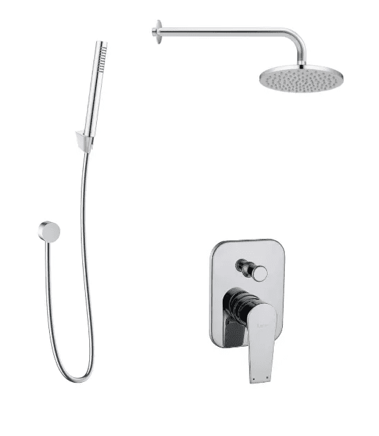 kielle 20623SP100 - Sprchový set s baterií pod omítku, pro 2 spotřebiče, s příslušenstvím EcoSpare a tělesem, chrom
