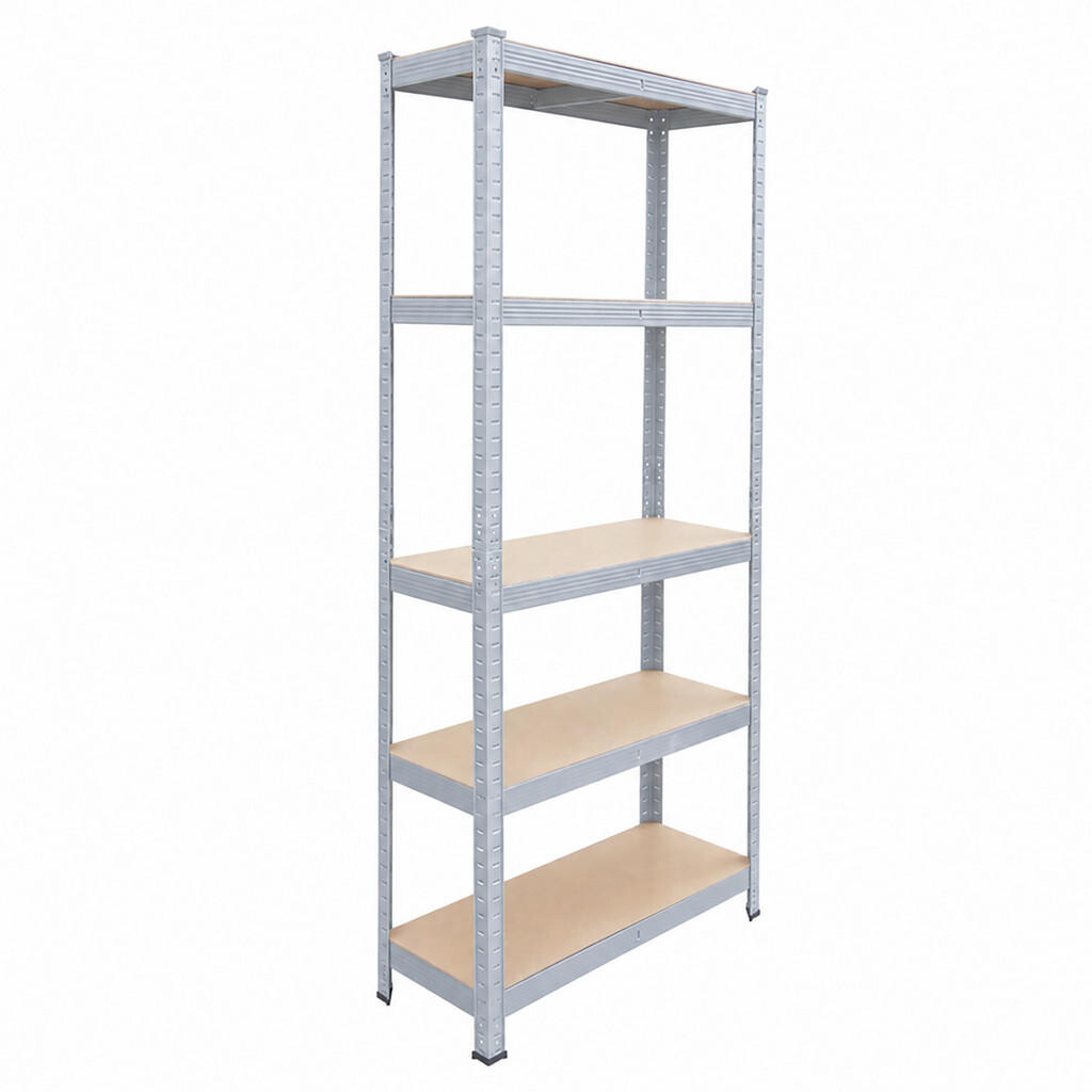 Relaxdays REGÁL Šedý těžkotonážní 5-policový ocel 180 cm