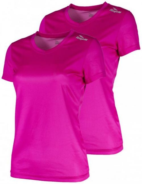 Dámská funkční trička Rogelli PROMOTION LADY - 2 ks různé velikosti, reflexní růžová
