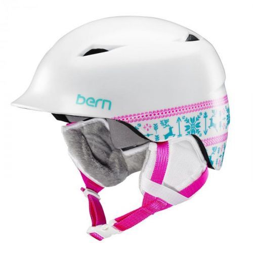 Bern dětská / dámská zimní helma Camina satin white fair isle Velikost: S/M
