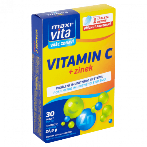 Maxivita Vitamín C+ zinek 30 tablet