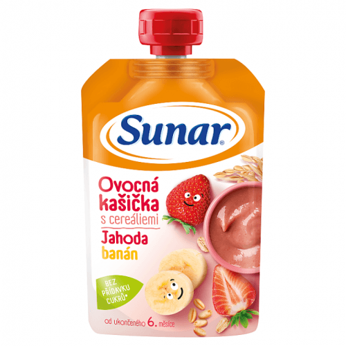 Sunar - Ovocná kašička jahoda a banán