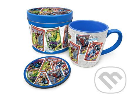 Darčekový set v plechovej krabičke Marvel Retro: Collector Cards
