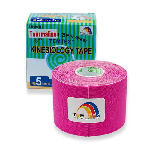 Tejpovací páska TEMTEX Kinesio Tape Tourmaline 5 cm × 5 m červená TEMTEX