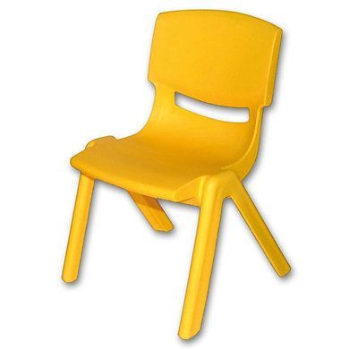 BIECO Dětská židle z plastů, žlutá
