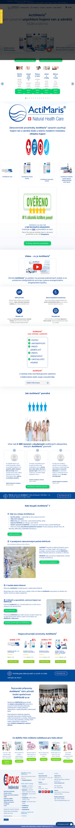 Vzled internetové stránky obchodu ActiMaris