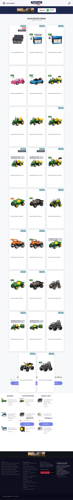 Vzled internetové stránky obchodu vozítka-pegperego.cz