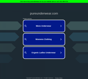 Vzled internetové stránky obchodu PURE underwear