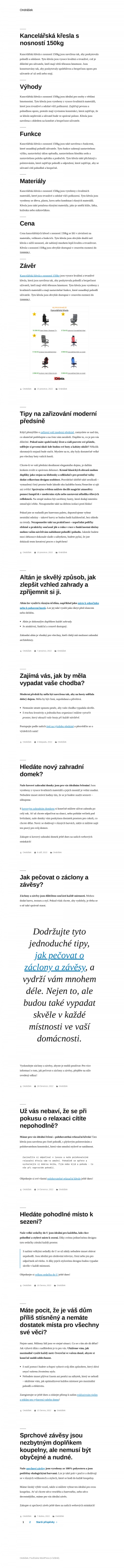Vzled internetové stránky obchodu Ondrá-šek.cz