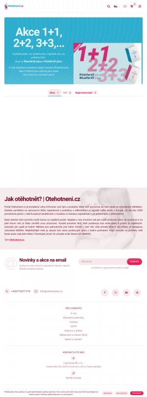 Vzled internetové stránky obchodu iFertility.cz